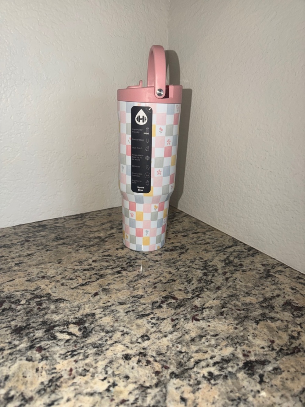 Hydrojug Pastel Checkers 32oz Sport